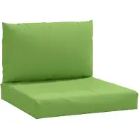 vidaXL Palletkussens 2 st stof gemêleerd groen