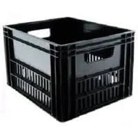 Vwp VDW Stevige zwarte kunststof krat - 40L - 43x35x27 cm - Veelzijdig en duurzaam