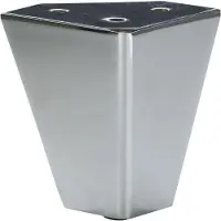 Furniture Legs Europe Massief stalen meubelpoot chroom hoek 6 bij 6 cm en hoogte 10 cm