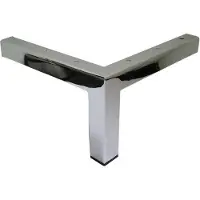 Furniture Legs Europe Stalen meubelpoot chroom hoek 3 bij 3 cm en hoogte 13 cm