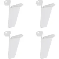 Furniture Legs Europe Massief stalen meubelpoot wit taps 8 bij 5 cm en hoogte 10 cm - 4 stuks