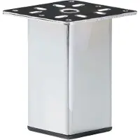 Furniture Legs Europe Stalen meubelpoot chroom vierkant 5 bij 5 cm en hoogte 10 cm (5 x 5 cm)