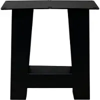 Furniture Legs Europe Set stalen A bankpoten 38 bij 8 cm en hoogte 43 cm zwart (8 x 8 cm) - 2 stuks