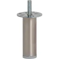 Furniture Legs Europe Stalen meubelpoot rvs look rond ø 2,5 cm en hoogte 8 cm (M8)