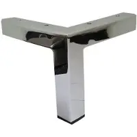 Furniture Legs Europe Stalen meubelpoot chroom hoek 3 bij 3 cm en hoogte 15 cm