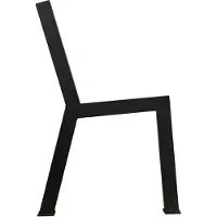 Furniture Legs Europe Stalen bankpoot zwart voor buiten H vorm 2,5 bij 51,5 cm en hoogte 76 cm (2,5 x 5 cm)