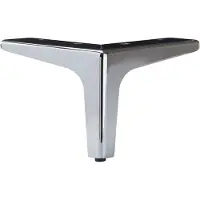 Furniture Legs Europe Massief stalen meubelpoot chroom hoek 14 bij 14 cm en hoogte 11 cm