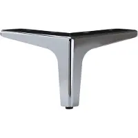Furniture Legs Europe Stalen meubelpoot chroom hoek 13,5 bij 13,5 cm en hoogte 10 cm