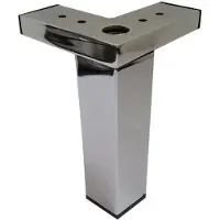 Furniture Legs Europe Stalen meubelpoot chroom hoek 4 bij 4 cm en hoogte 15 cm