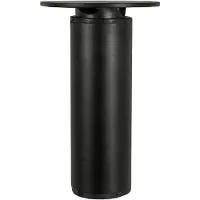 Furniture Legs Europe Stalen verstelbare meubelpoot zwart rond ø 3 cm en hoogte 9,5 cm