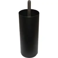 Furniture Legs Europe Stalen meubelpoot zwart rond ø 6 cm en hoogte 12 cm (M8)