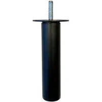 Furniture Legs Europe Stalen verstelbare meubelpoot zwart rond ø 3 cm en hoogte 11,5 cm (M8)