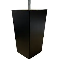 Furniture Legs Europe Meubelpoot zwart taps 7,5 bij 7,5 cm en hoogte 14 cm van massief hout (M8)