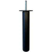 Furniture Legs Europe Stalen verstelbare meubelpoot zwart rond ø 3 cm en hoogte 22 cm (M8)