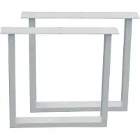 Furniture Legs Europe Stalen U tafelpoot wit 76 bij 10 cm en hoogte 72 cm (4 x 10 cm) - 2 stuks