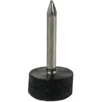 Furniture Legs Europe Glijder zwart rond Ø 1 cm en hoogte 0,6 cm van kunststof - 20 stuks