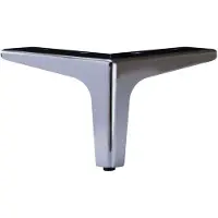 Furniture Legs Europe Stalen meubelpoot rvs look hoek 13,5 bij 13,5 cm en hoogte 10 cm