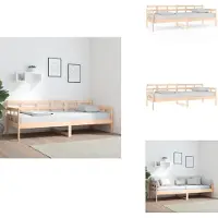 vidaXL Dagbed van massief grenenhout, 80x200 cm - Bedden & Bedframes