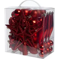 Intratuin Kerst Ornament Mix Troy Rood D 3-20 Cm 50-delig