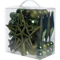 Intratuin Kerst Ornament Mix Troy Groen D 3-20 Cm 50-delig
