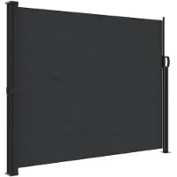 vidaXL Windscherm uittrekbaar 160x600 cm zwart