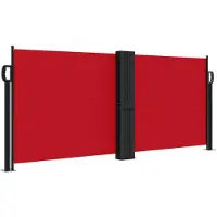 vidaXL Windscherm uittrekbaar 100x600 cm rood