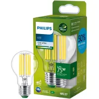 Philips LED lamp E27 | Peer A60 | Ultra Efficient | Filament | 4000K | 5.5W (75W)