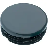 Furniture Legs Europe Inslagdop/meubeldop zwart rond Ø 3 cm en hoogte 0,4 cm van kunststof - 8 stuks