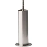 Furniture Legs Europe Stalen meubelpoot rvs look rond ø 4 cm en hoogte 17 cm (M8)