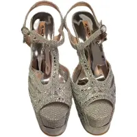 Jumex - EROTISCHE PUMP-SILVER-STRASS-SILVER STILETTO HEEL-37