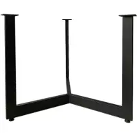 Furniture Legs Europe Stalen salononderstel zwart rond ø 59 cm en hoogte 43 cm (2 x 4 cm)