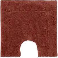Casilin WC-mat Antislip Orlando - 59x59cm - Met Uitsparing - Vierkante Badmat - Waterabsorberend - Wasbaar en Sneldrogend - Acryl - Oranje