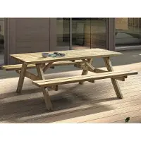 Mobistoxx Picknicktafel FLORENCE 6 personen noorse den/spar - picknickbank - tuintafel