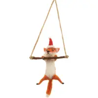 Sass & Belle Vos aan trapeze vilten kersthanger -