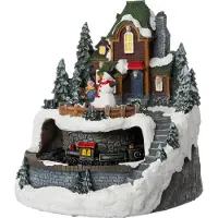 Intratuin Kerstdorp Huis En Trein 21,8 X 21,7 X 24,5 Cm