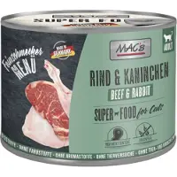 Mac'S Voordeelpakket Cat Fijnproever 24 x 200 g Kattenvoer - Rund & Konijn