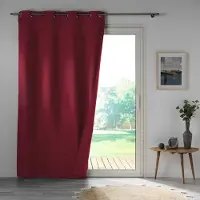Wicotex - Gordijnen - Kant en klaar - Met ringen - Verduisterend - Obscure 140x260cm Rood 2stuks