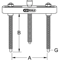 Ks Tools 605.0115 Poelietrekker Spanbereik 360 mm