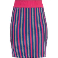 Faina Rok blauw / grijs / pink