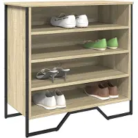 vidaXL Schoenenkast 80x38x78 cm bewerkt hout sonoma eikenkleurig