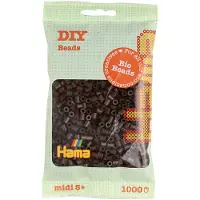 Hama bio strijkkralen - bruin (012), 1000st.