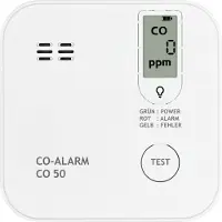 Pentatech CO50 Koolmonoxidemelder Incl. batterij (10 jaar), Met interne sensor werkt op batterijen Detectie van Koolmonoxide