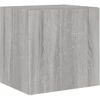 vidaXL Tv-wandmeubel met LED-verlichting 40,5x35x40 cm grijs sonoma