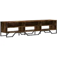 vidaXL Tv-meubel 180x34x41 cm bewerkt hout gerookt eikenkleurig