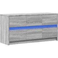 vidaXL Tv-meubel met LED 100x34x50 cm bewerkt hout grijs sonoma eiken