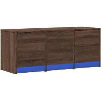 vidaXL Tv-meubel met LED 97x34x40 cm bewerkt hout bruin eikenkleurig