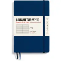 Leuchtturm - Notitieboek Softcover Medium A5-123 Genummerde pagina's voor schrijven en dagboekschrijven (Gelinieerd saliegroen)