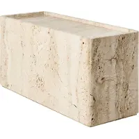 Gubi Pietra Bijzettafel 30x80 Cm Kleurig - Salontafels Travertijn Travertine - 10132967