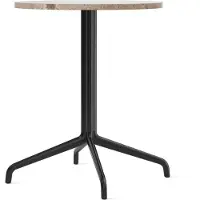 Audo Copenhagen - Harbour Column Dining Table 4-star - Black/Sand - Ø60 cm - Eettafels - Norm Architects - Beige,Zwart - Metaal/Steen