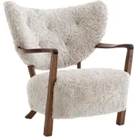 &tradition Wulff Lounge Chair ATD2 fauteuil Geolied walnoot-Moonlight